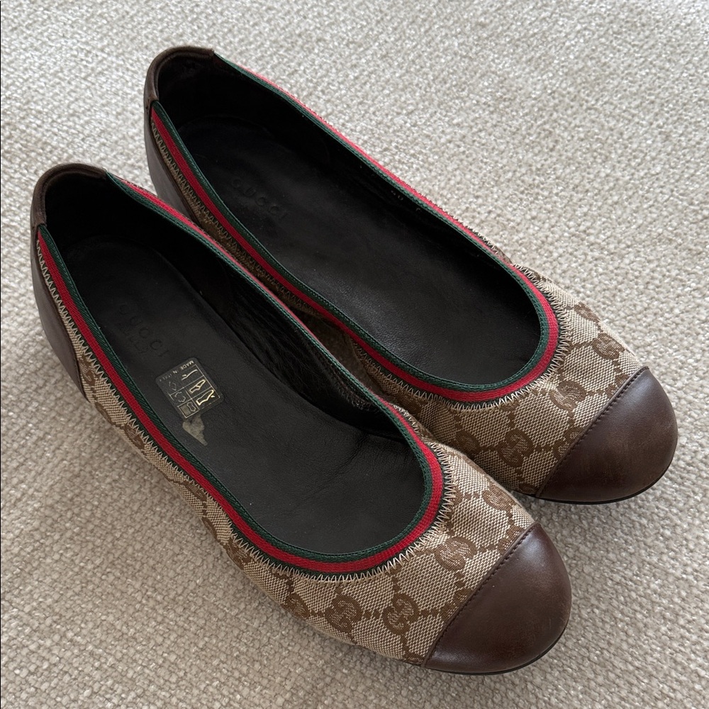 Gucci Brown and Tan Women's Loafers - Picture 3 of 5
